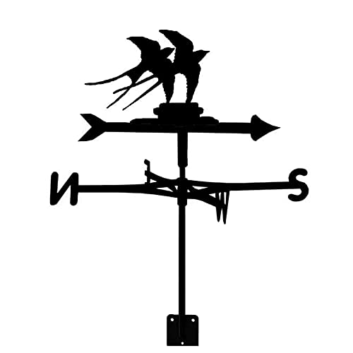 ANCNA-U Wetterfahne, Schwalben-Silhouette, Windfahne für Hof, Windrichtungsanzeiger, Windfahne für Hof, Wetterhahn, Messwerkzeug mit Rostschutzbeschichtung für Outdoor-Dekoration, Basteln von ANCNA-U