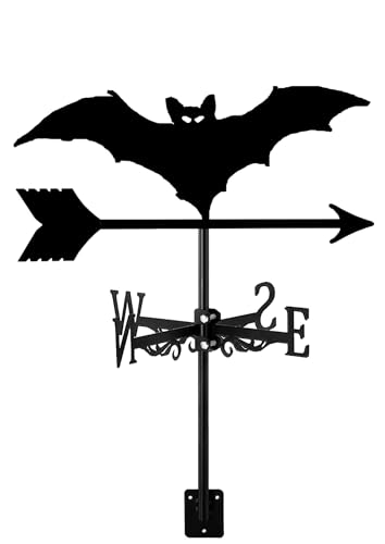 Wetterfahne Fledermaus für Garten, Hof, Rasen, Bauernhof, Ornament, Indikator, schwarz, Vintage-Stil, Metall, Wetterfahne Wetterfahne Fledermaus für Garten, Hof, Rasen, Bauernhof, Ornament, Indikator, schwarz, Vintage-Stil, Metall, Wetterfahne von ANCNA-U
