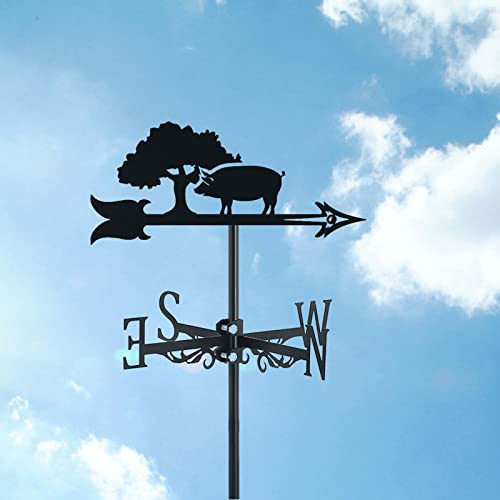 Wetterfahne aus Metall in Tierform, Schwein, für Außenbereich, Dach, Hof, Garten, Dekoration, Bauernhaus, Ornament, Windfahne, Wildschwein von ANCNA-U