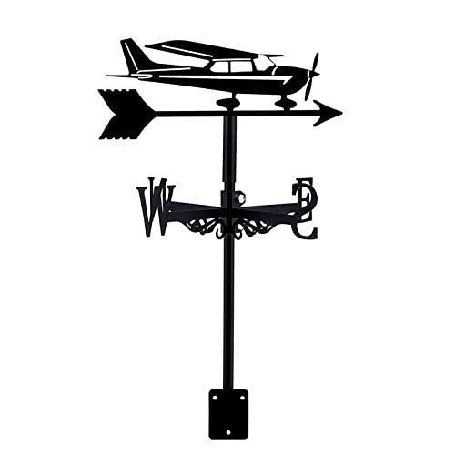 Wetterfahne mit Dachhalterung, Flugzeug-Transportflugzeug, Wetterfahnen, Retro-Form, Metall, Wetterhahn, Windrichtungsanzeige, Garten, kreative Heimdekoration, Ornament, Geschenk von ANCNA-U