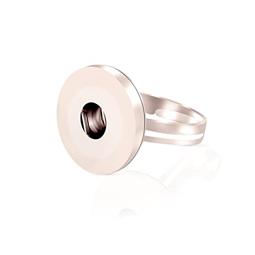 ANDANTE Chunk Ring für Chunks Click-Buttons Druckknöpfe - Rosa - 18-20 mm - Kompatibel mit allen Chunk-Herstellern von ANDANTE