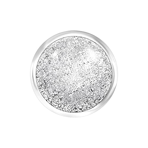 ANDANTE Glitzernder Chunk Click-Button Druckknopf (Weiß) für Chunk-Armbänder, Chunk-Ringe und andere Chunk-Accessoires von ANDANTE