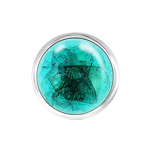 Andante Keramik CHUNK Click-Button Druckknopf (Zyan-Blau) für Chunk-Armbänder, Chunk-Ringe und andere Chunk-Accessoires von ANDANTE
