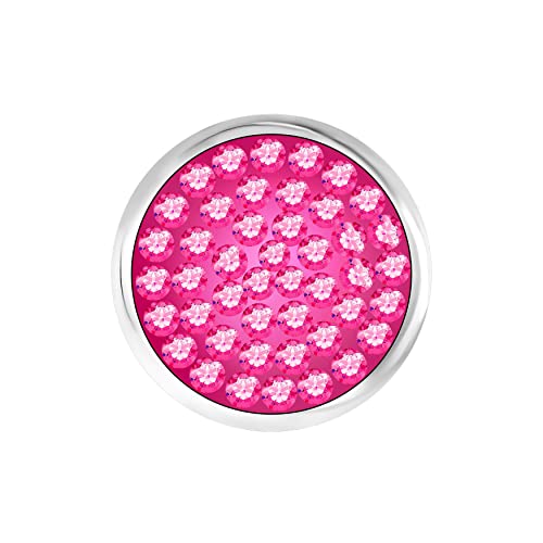 Andante Kristall CHUNK Click-Button Druckknopf (Pink) für Chunk-Armbänder, Chunk-Ringe und andere Chunk-Accessoires von ANDANTE