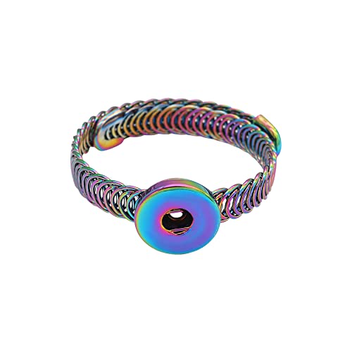Andante NEON Metallarmband für Chunks Click-Buttons - Kompatibel mit allen Chunk-Herstellern - Material: Legierung - Regenbogen Andante NEON Metallarmband für Chunks Click-Buttons - Kompatibel mit allen Chunk-Herstellern - Material: Legierung - Regenbogen von ANDANTE