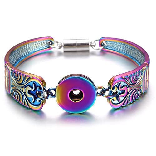 Andante NEON Metallarmband für Chunks Click-Buttons - Kompatibel mit allen Chunk-Herstellern - Material: Legierung - Regenbogen Andante NEON Metallarmband für Chunks Click-Buttons - Kompatibel mit allen Chunk-Herstellern - Material: Legierung - Regenbogen von ANDANTE
