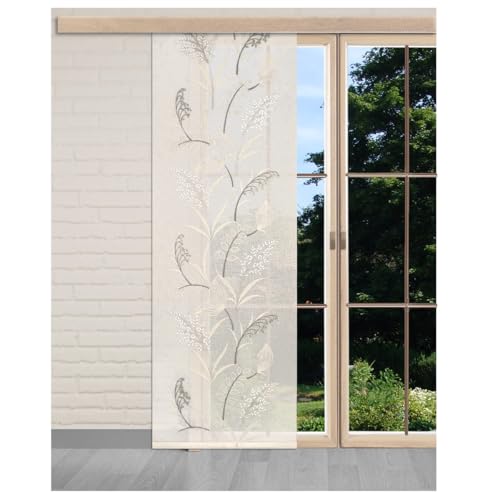 Flächengardine Cecilia mit Gräsern Vogtländische Spitze | Schiebepaneele Pflanzenmotiv in natur | Flächenvorhang cremefarben halbtransparent | Schiebegardine Käseleinenoptik Höhe x Breite 157 x 70 cm Flächengardine Cecilia mit Gräsern Vogtländische Spitze | Schiebepaneele Pflanzenmotiv in natur | Flächenvorhang cremefarben halbtransparent | Schiebegardine Käseleinenoptik Höhe x Breite 157 x 70 cm von ANDEA design