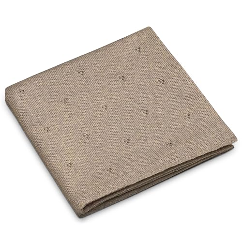 Ander Babydecke Merinowolle Apollo - Kuscheldecke Kinder 75cm x 100cm - Baby Kuscheldecke Beige Farben - Baby Zubehör Bequem und Sicher von ANDER