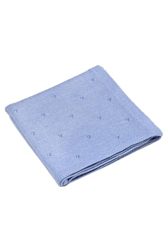 Ander Babydecke Merinowolle Apollo - Kuscheldecke Kinder 75cm x 100cm - Baby Kuscheldecke Blau Farben - Baby Zubehör Bequem und Sicher von ANDER