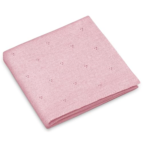 Ander Babydecke Merinowolle Apollo - Kuscheldecke Kinder 75cm x 100cm - Baby Kuscheldecke Puderrosa Farben - Baby Zubehör Bequem und Sicher von ANDER