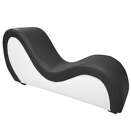 ANDOV Sex Chair Chaise Lounge Tantra Liege Relaxliege und Sex Möbel auch ideal zum Yoga & Stretching geeignet - Schwarz-Weiss von ANDOV