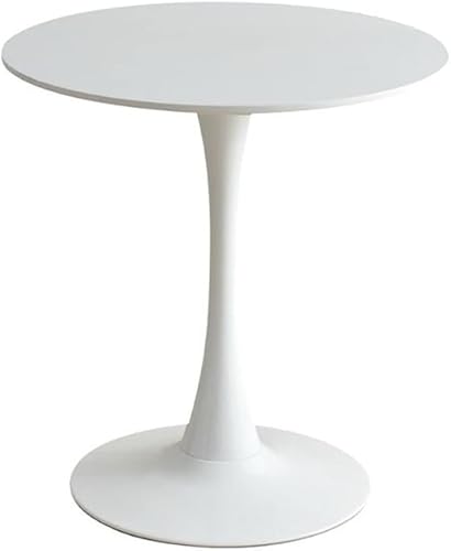 ANDRAX Modern Rund Tulpe Felsplatten Gestaltung Esstisch Weiß Schwarz Mid-Century Freizeittisch Milk Tea Shop Esstisch Küche Wohnzimmer (weiß, 60cm) von ANDRAX