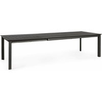 Ausziehbarer Tisch Konnor aus lackiertem Aluminium für Garten und Veranda 160/240 cm -Anthrazit von BIZZOTTO