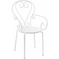 Bizzotto - Farbiger Sessel Etienne aus pulverbeschichtetem Stahl für Garten und Bar in matter Ausführung -Sessel / Weiß von BIZZOTTO