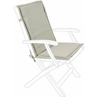 Kissen für Stuhl und Sessel mit mittlerer Rückenlehne aus wasserabweisendem Polyester 180 gm -Seilfarben / Kit mit 2 Stück von BIZZOTTO