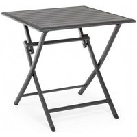 Iperbriko - Klappbarer Outdoor-Tisch aus anthrazitfarbenem Aluminium elin 70x70x h71 cm von IPERBRIKO