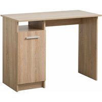 Bizzotto - Schreibtisch mit 1 Tür, Computerarbeitsplatz, ideal für Büro und Schlafzimmer 100 cm -Eiche von BIZZOTTO