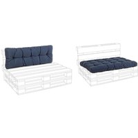 Gepolstertes Kissen für Holzpaletten Sofas 120 cm -Blau / Kit Rückenlehne + Sitzung von BIZZOTTO