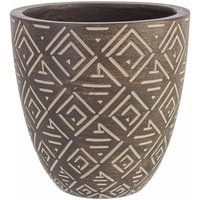 Runde Keramikvase Geometrical für den Außenbereich von BIZZOTTO