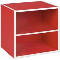 Bizzotto - Würfelregal 35 cm modulares Bücherregal moderne Möbel -Würfel mit Regal / Rot von BIZZOTTO