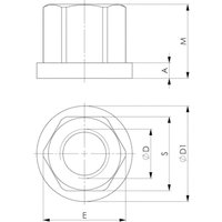 Verlängerungsmutter Nr. 6334 M10 Schlüsselweite 17 mm Verlängerungsmutter Nr. 6334 M10 Schlüsselweite 17 mm von AMF