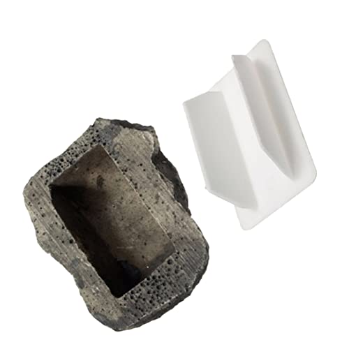 ANDRESLAD 1 Stück Stein Schlüsselhalter mit Verstecktem Fach Resin Box zur Sicheren Aufbewahrung von Schlüsseln und Bargeld für Garten und Zuhause Dekoratives Accessoire für Außenbereich von ANDRESLAD