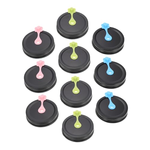 ANDRESLAD 10 Sätze Mason Jar Deckel mit Loch Weithals gläser Aufbewahrungsdeckel Auslaufsichere Einmachdeckel für Getränke Stabiles Glattes Design für Zuhause Camping Tee Wiederverwendbar ANDRESLAD 10 Sätze Mason Jar Deckel mit Loch Weithals gläser Aufbewahrungsdeckel Auslaufsichere Einmachdeckel für Getränke Stabiles Glattes Design für Zuhause Camping Tee Wiederverwendbar von ANDRESLAD