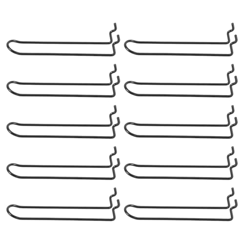 ANDRESLAD 10 Stück Pegboard Haken Doppelschlaufe Werkzeugaufhängung für Effiziente Organisation Büro und Haushalt Robuste Langlebige Halter für Werkzeuge und Küchenutensilien von ANDRESLAD