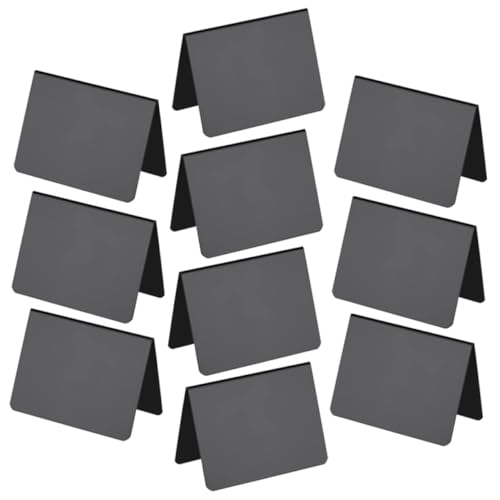 ANDRESLAD 10 Stück Teiliges Mini PVC Schreibtafel Doppelseitig Abwischbare Tischschilder Widerstandsfähige Memo Boards für Laden Supermarkt Vielseitige Stehende Nachrichtentafeln von ANDRESLAD