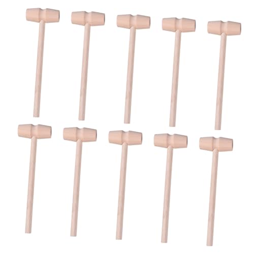 ANDRESLAD 10 Stück Teiliges Mini holzhammer Ergonomischem Griff Vielseitig als DIY Werkzeug für Handwerk Fördert Koordination und Feinmotorik bei Kindern von ANDRESLAD