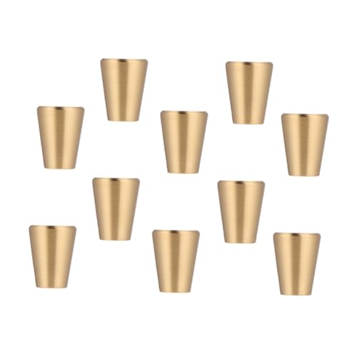 ANDRESLAD 10 Stück Teiliges Möbelgriffe aus Massivem Kupfer und Holz Single Hole Design Robuste Schrankgriffe Stilvolle Tür Schubladengriffe für Küche Bad Wohnzimmer Moderne Einrichtung von ANDRESLAD