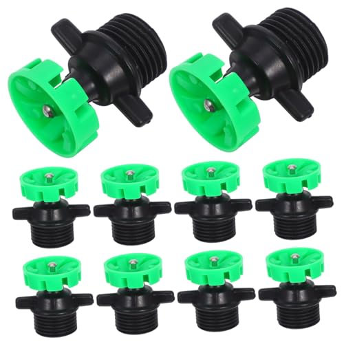 ANDRESLAD 10 Stück Teiliges Rotierender Gartensprinklerkopf mit Feinem Sprühnebel Automatischer Mikrosprinkler für Schonende Bewässerung Großer Grünflächen und Blumenflächen Grün von ANDRESLAD