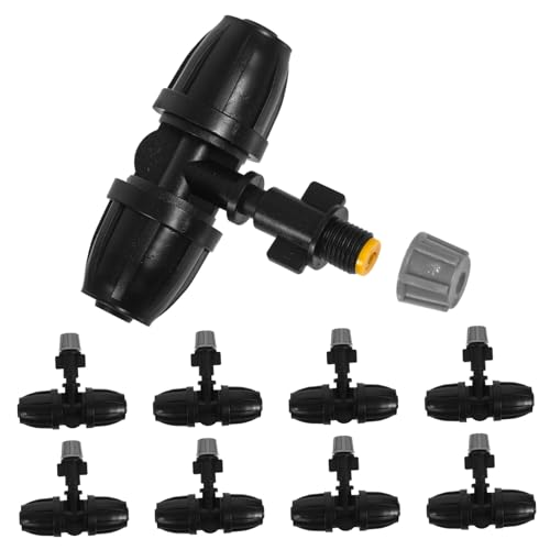 ANDRESLAD 10 Stück Teiliges Tropf Bewässerungssystem mit Wege und Grauem Nebeldüsen Automatik Bewässerer für Garten Wasserdichter Schlauchanschluss Kühlender Sprühnebel für Effiziente von ANDRESLAD
