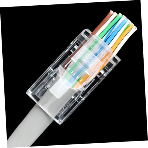ANDRESLAD 100 Stück Netzwerkstecker Transparent Cata Kompatibel mit Standard Ethernet Kabel Langlebiger PC Verstärkter Clip Biegbar und Installieren für Lan und Verlegekabel ANDRESLAD 100 Stück Netzwerkstecker Transparent Cata Kompatibel mit Standard Ethernet Kabel Langlebiger PC Verstärkter Clip Biegbar und Installieren für Lan und Verlegekabel von ANDRESLAD