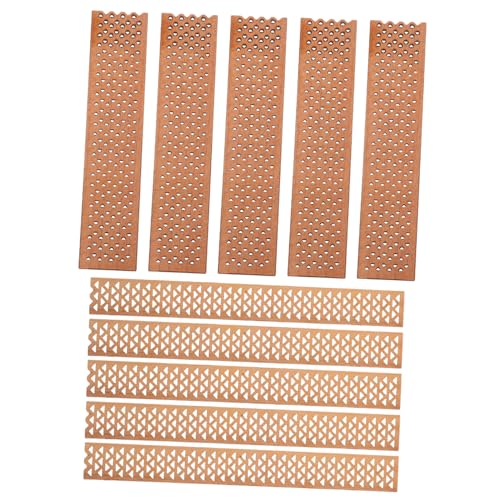 ANDRESLAD 10stücke Holzdochte Für Kerzen Knisterndes Design Rauchfrei DIY-kerzenherstellung Hohles Gittermuster Natürlicher Holzduft Effizientes Wachs-Schmelzen Künstlerische von ANDRESLAD