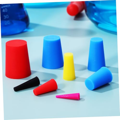 ANDRESLAD 110 Stück Teiliges Silikon Kegelförmige Stopfen Hochtemperaturbeständig Vielseitige Flaschendichtung Für Labor Einmachgläser Und Pulverbeschichtung von ANDRESLAD