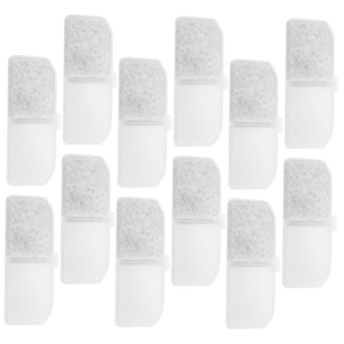 ANDRESLAD 12 Stück Teiliges Katzenbrunnen Filterpads Aktivkohle gegen Geruch und Verunreinigungen Langlebig für Haustier Trinkbrunnen Einfacher Austausch für Frisches Wasser von ANDRESLAD