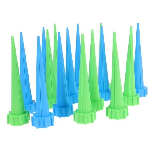 ANDRESLAD 16 Stück Teiliges Automatisches Bewässerungssystem aus Kunststoff Selbstregulierende Tropfbewässerungsgeräte für Zimmerpflanzen und Garten Blau und Grün Einfache von ANDRESLAD