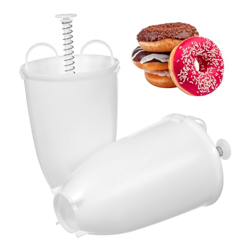 ANDRESLAD 2 Stück Donut backform aus Lebensmittelechtem DIY Donut former für Einfache Zubereitung zu Hause Sicher Leicht zu Reinigen für Backliebhaber und Familiengeschenke von ANDRESLAD