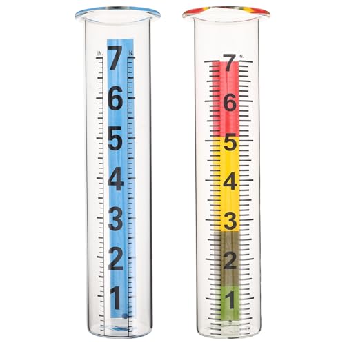 ANDRESLAD 2 Stück Glas-regenmesser Transparent Hochborosilikat Regenmessgerät mit Genauer Skalierung Wetterfest Kratzfest Einfache Anbringung für Garten Landwirtschaft und Außeneinsatz ANDRESLAD 2 Stück Glas-regenmesser Transparent Hochborosilikat Regenmessgerät mit Genauer Skalierung Wetterfest Kratzfest Einfache Anbringung für Garten Landwirtschaft und Außeneinsatz von ANDRESLAD