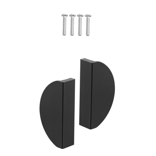 ANDRESLAD 2 Stück Halbrunde Möbelgriffe Leichtem Aluminium Glatte Oberfläche Elegante Schubladengriffe für Schrank Kommode Kleiderschrank und Schuhschrank Lochabstand Zufällige Farbe von ANDRESLAD