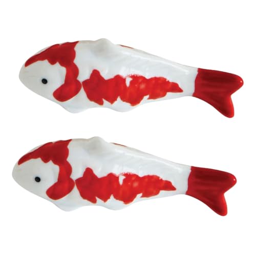 ANDRESLAD 2 Stück Keramik Fischfigur Schwimmend Dekorativ Langlebig Retro Stil Fischbecken Ornament für Aquarium Gartenteich Deko ANDRESLAD 2 Stück Keramik Fischfigur Schwimmend Dekorativ Langlebig Retro Stil Fischbecken Ornament für Aquarium Gartenteich Deko von ANDRESLAD