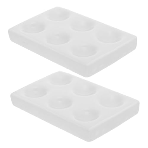 ANDRESLAD 2 Stück Keramik Reaktionsplatte mit Vertiefungen Porzellan Spotplatte Hitzebeständig Korrosionsresistent für Chemische Laborexperimente Vielseitig Einsetzbar von ANDRESLAD