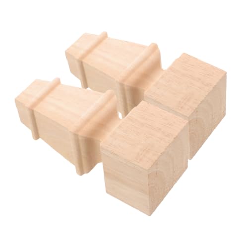 ANDRESLAD 2 Stück Massive Holzfüße Möbelbeine Runde Tischbeine Ersatz für Sofa Schrank Kommode Stabilität und Natürliche Optik von ANDRESLAD