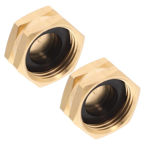 ANDRESLAD 2 Stück Messing Gartenschlauch Innengewinde Endkappen Dichtungsstopfen für Leckageprävention Langlebige Wasserhahn Verschlusskappen für Gartenschlauch Wartung und Schutz von ANDRESLAD