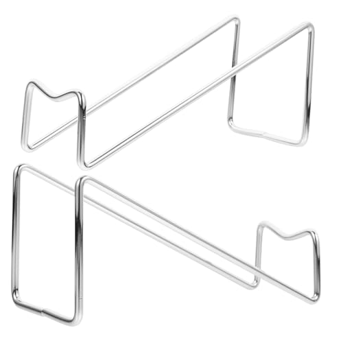 ANDRESLAD 2 Stück Metall Weinflaschenhalter Minimalistisches Silber Weinregal aus Hochwertigem Eisen Robustes Flaschenständer für Tisch Weinliebhaber Weinaufbewahrung und Dekoration von ANDRESLAD