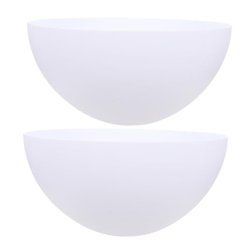 ANDRESLAD 2 Stück Pilz Lampenschirm aus Robustem Kunststoff Weiße Tischlampen Abdeckung mit Mittelöffnung Leicht zu Montieren Blendfrei und Dekorativ für Wohnzimmer und Schlafzimmer von ANDRESLAD