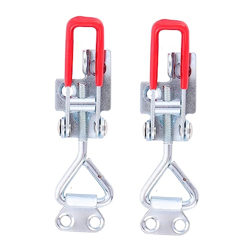ANDRESLAD 2 Stück Schnellverschluss Hebelverschlüsse Eisen Verstellbare Klemmen für Boxen Robuste Türverschluss Clips mit Ergonomischem Griff für Kisten und Schränke von ANDRESLAD