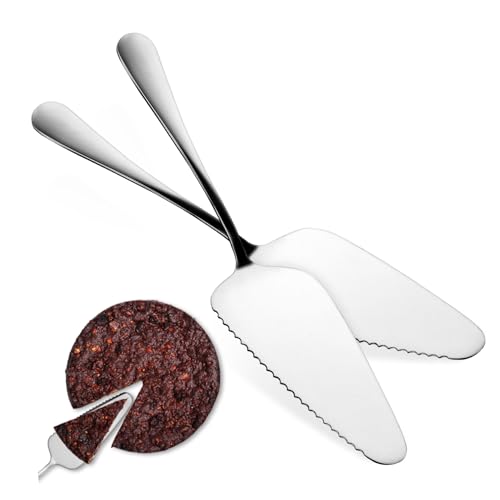 ANDRESLAD 2 Stück Teiliges Kuchenheber Edelstahl mit Ergonomischem Griff Gezahnter Kante zum Schneiden und Servieren von Kuchen und Pizza für Hochzeit Party Bäckerei und Restaurant ANDRESLAD 2 Stück Teiliges Kuchenheber Edelstahl mit Ergonomischem Griff Gezahnter Kante zum Schneiden und Servieren von Kuchen und Pizza für Hochzeit Party Bäckerei und Restaurant von ANDRESLAD