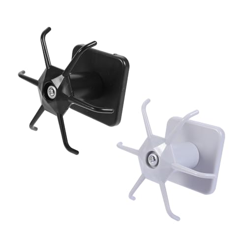 ANDRESLAD 2 Stück Teiliges Küchenwand hängeset ohne Bohren Stabiles Utensilienregal für Löffel und Pfannenwender Rostfreie Haken in Schwarz und Grauweiß Einfache Montage Platzsparende von ANDRESLAD